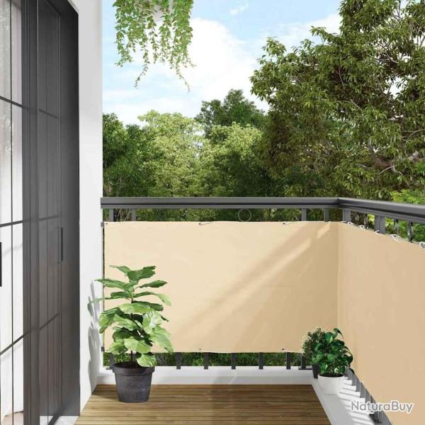 �cran d'intimit� de balcon cr�me 600x75 cm PVC alsavelo