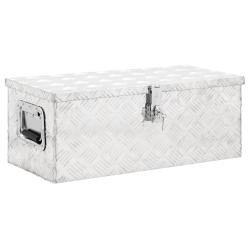 Bo&icirc;te de rangement Argent&eacute; 70x31x27 cm Aluminium