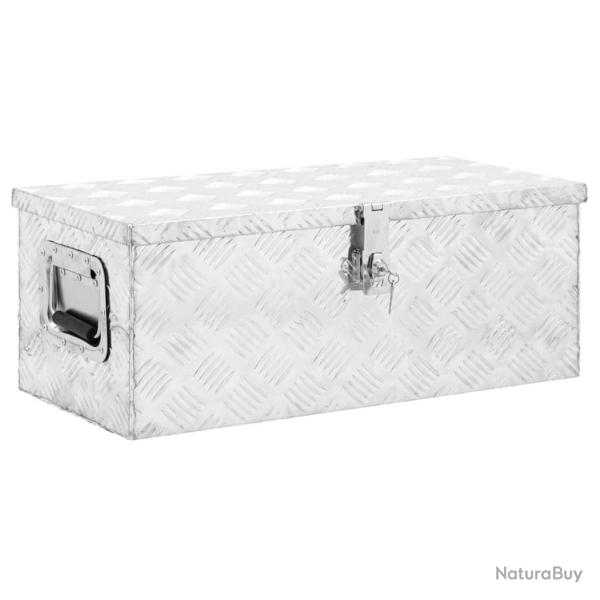 Bote de rangement Argent 70x31x27 cm Aluminium alsavelo