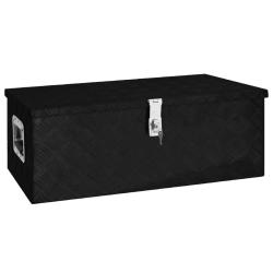 Bo&icirc;te de rangement Noir 80x39x30 cm Aluminium