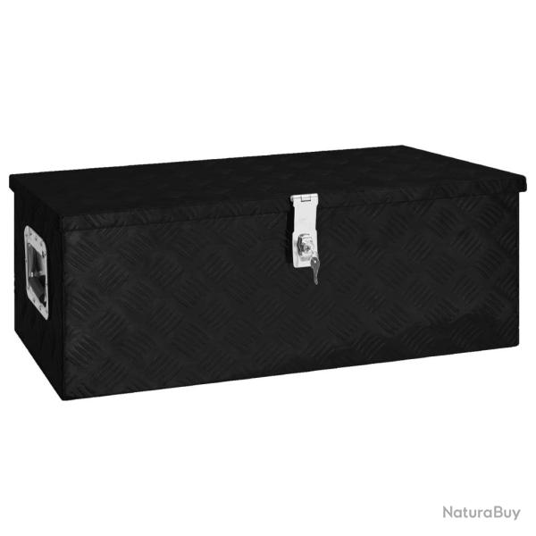 Bo�te de rangement Noir 80x39x30 cm Aluminium alsavelo