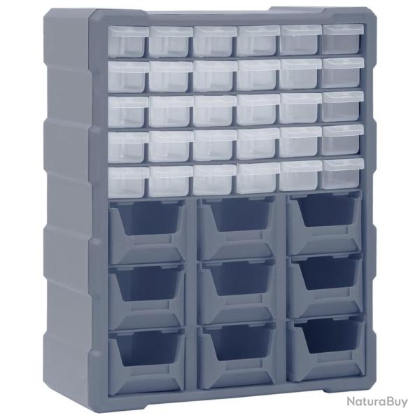 Organisateur multi-tiroirs avec 39 tiroirs 38x16x47 cm alsavelo