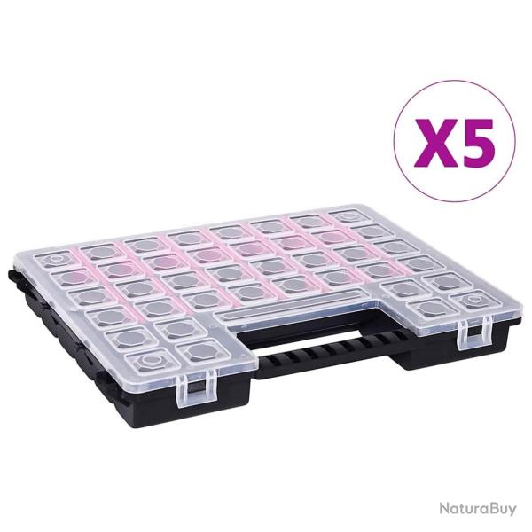 Bo�tes d'assortiment 5 pcs 385x283x50 mm Plastique
