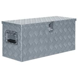 Bo&icirc;te en aluminium 80 x 30 x 35 cm Argent&eacute;