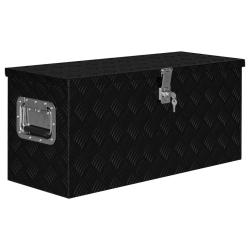 Bo&icirc;te en aluminium 80x30x35 cm Noir