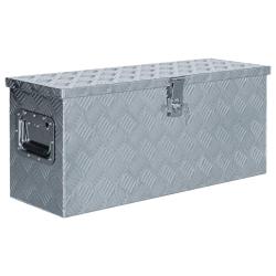 Bo&icirc;te en aluminium 76,5 x 26,5 x 33 cm Argent&eacute;
