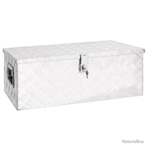 Bote de rangement Argent 80x39x30 cm Aluminium alsavelo