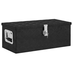 Bo&icirc;te de rangement Noir 70x31x27 cm Aluminium