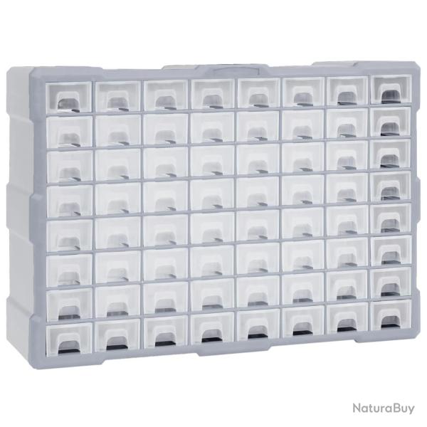 Organisateur multi-tiroirs avec 64 tiroirs 52x16x37,5 cm alsavelo