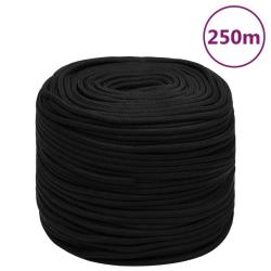 Corde de travail Noir 8 mm 250 m Polyester