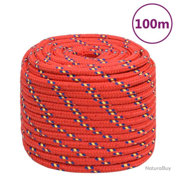 Corde de bateau Rouge 16 mm 100 m Polypropyl�ne