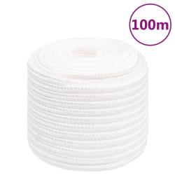 Corde de bateau Blanc complet 16 mm 100 m Polypropyl&egrave;ne