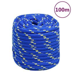 Corde de bateau Bleu 16 mm 100 m Polypropyl&egrave;ne