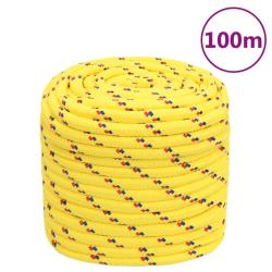 Corde de bateau Jaune 18 mm 100 m Polypropyl&egrave;ne