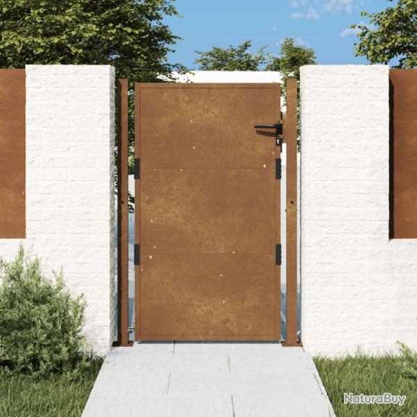 Portail de jardin 105x130 cm acier corten alsavelo