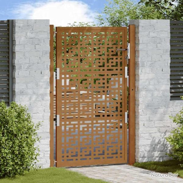 Portail de jardin 100x150 cm en acier patin� avec croix