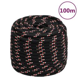Corde de bateau Noir 16 mm 100 m Polypropyl&egrave;ne