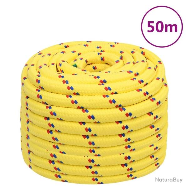Corde de bateau Jaune 20 mm 50 m Polypropyl�ne