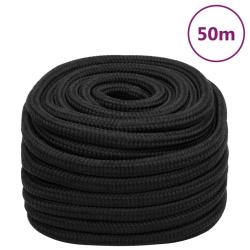 Corde de bateau Noir complet 20 mm 50 m Polypropyl&egrave;ne