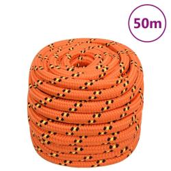 Corde de bateau Orange 20 mm 50 m Polypropyl&egrave;ne
