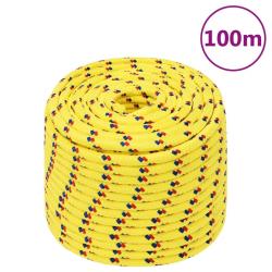 Corde de bateau Jaune 14 mm 100 m Polypropyl&egrave;ne