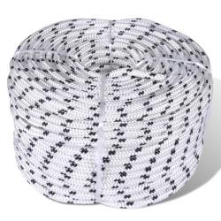 Corde de bateau tress&eacute;e Polyester 6 mm 500 m Blanc