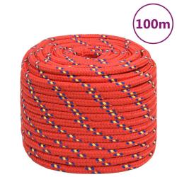Corde de bateau Rouge 18 mm 100 m Polypropyl&egrave;ne