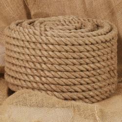 Corde de jute 50 m de long 24 mm d'&eacute;paisseur