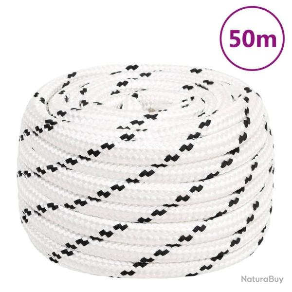 Corde de travail Blanc 18 mm 50 m Polyester alsavelo