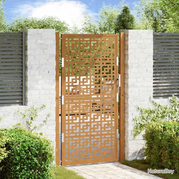 Portail de jardin 100x175 cm en acier patin� avec croix