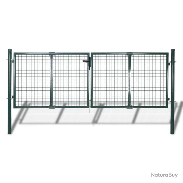 Portail de cl�ture en grillage galvanis�e 289x75cm / 306x125 cm alsavelo