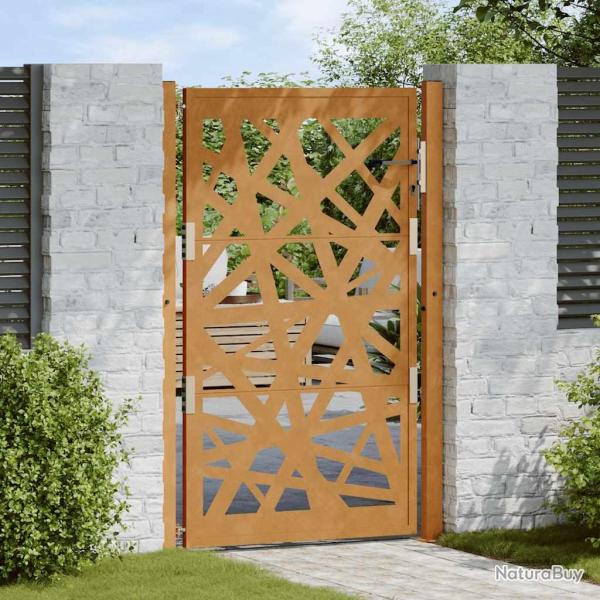 Portail de jardin 100x150 cm en acier patin�, design l�ger