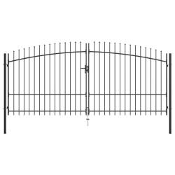 Double portail avec haut sous forme de lance 400 x 225 cm