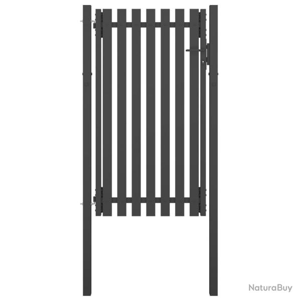 Portail de cl�ture de jardin Acier 1x2,25 m Anthracite alsavelo