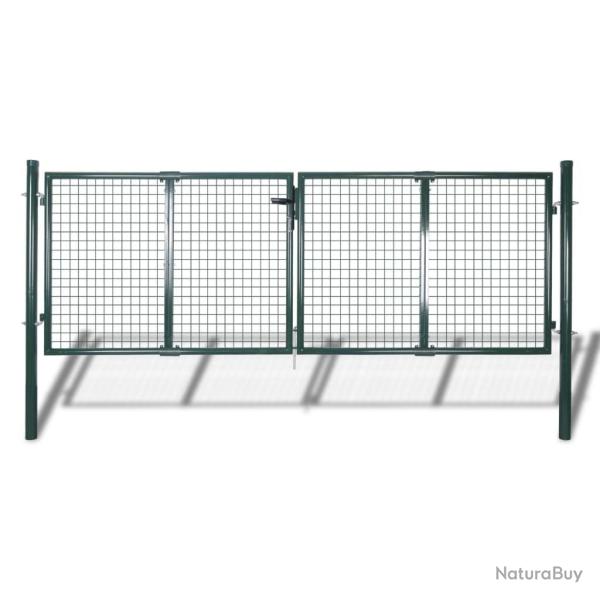 Portail de cl�ture en acier 300x100 cm vert
