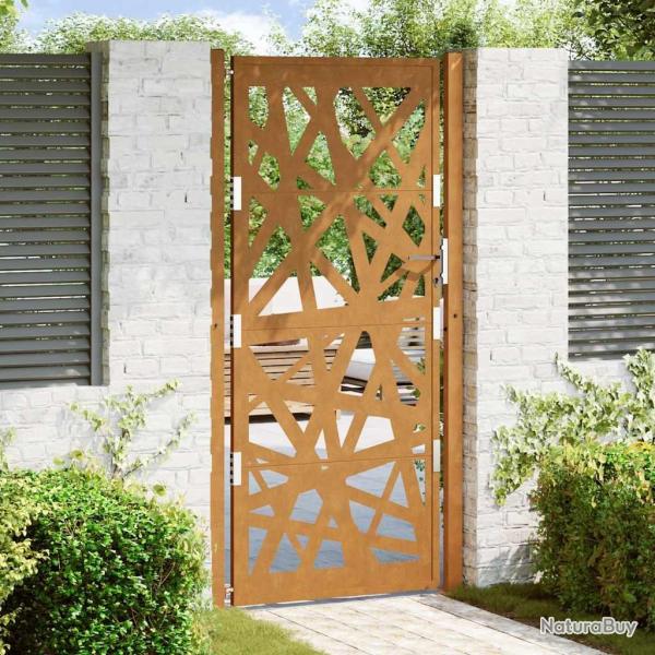 Portail de jardin 100x200 cm en acier patin�, design l�ger