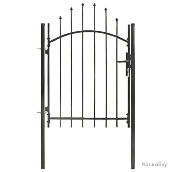 Portail de jardin Woerden acier 1x1,25 m noir