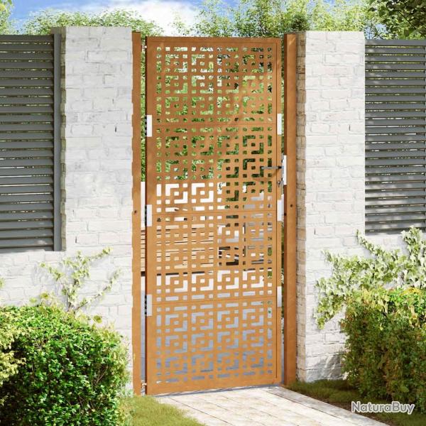 Portail de jardin 100x200 cm en acier patin� avec croix
