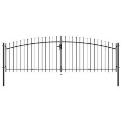Portail double Woerden avec pointe en forme de lance 400 x 174,5 cm