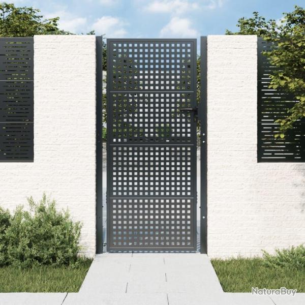 Portail de jardin Anthracite 100x200 cm Acier