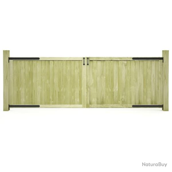 Portillons de jardin 2 pcs Bois de pin impr�gn� 300x100 cm