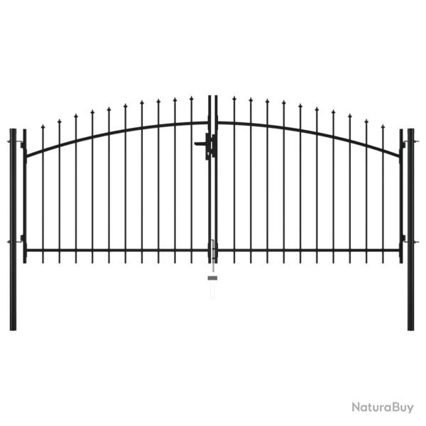 Portail double Woerden avec pointe en forme de lance 299,5 x 149,5 cm