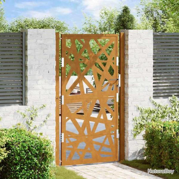 Portail de jardin 100x175 cm en acier patin�, design l�ger