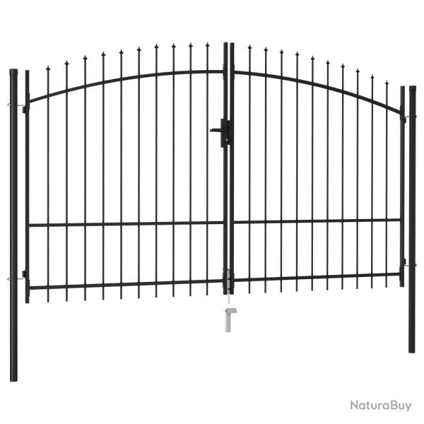Portail de cl�ture Woerden � double porte avec pointe sup�rieure 299,5 x 224,5 cm