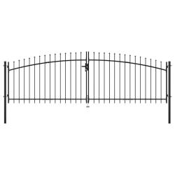 Portail double Woerden avec pointe en forme de lance 400 x 149,5 cm