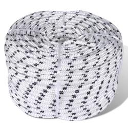 Corde de bateau tress&eacute;e en bobine Polyester 8 mm x 50 m