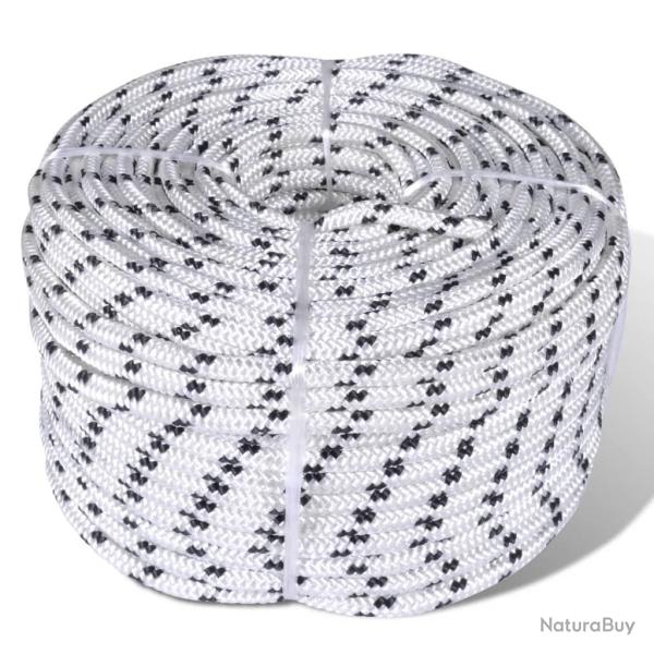 Corde de bateau tress�e en bobine Polyester 8 mm x 50 m alsavelo