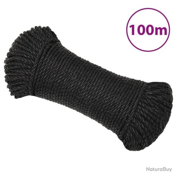 Corde de travail Noir 8 mm 100 m polypropyl�ne