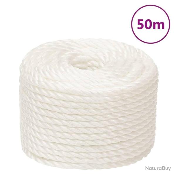 Corde de travail Blanc 10 mm 50 m polypropyl�ne alsavelo