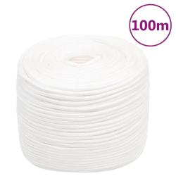 Corde de bateau Blanc complet 6 mm 100 m Polypropyl&egrave;ne